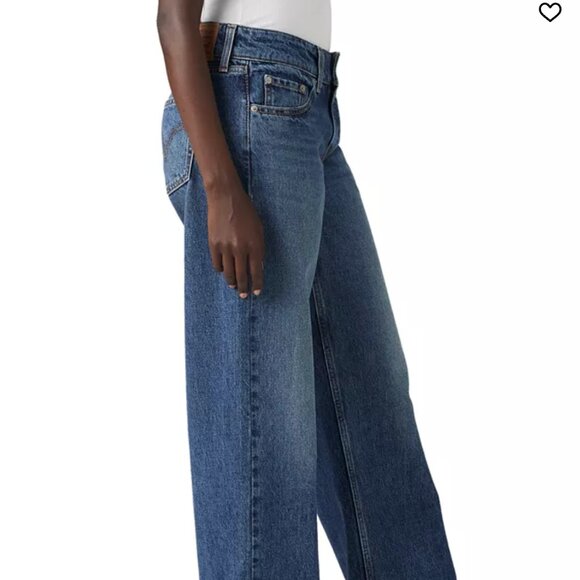 Levi's Women's Super-Low Double-Button Relaxed-Fit Denim Jean. Size 24 - Picture 4 of 10
